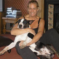 Tank, a bull terrier, photographed by their family for the original bullmania.co.uk gallery